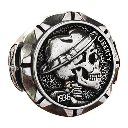 Men's Mexican Hobo Liberty Skull Ring