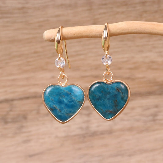 Blue Love Emperor Stone Pendant Earrings