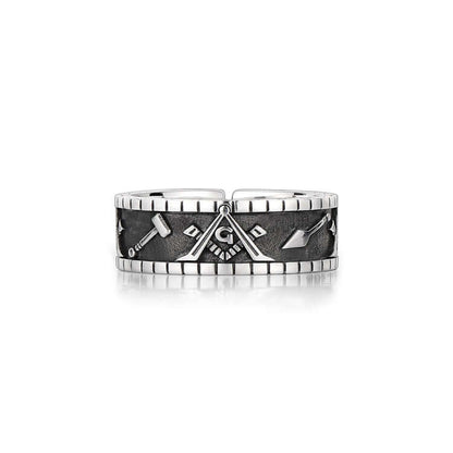 Fashion Men's Zodiac Totem Sterling Silver Rings