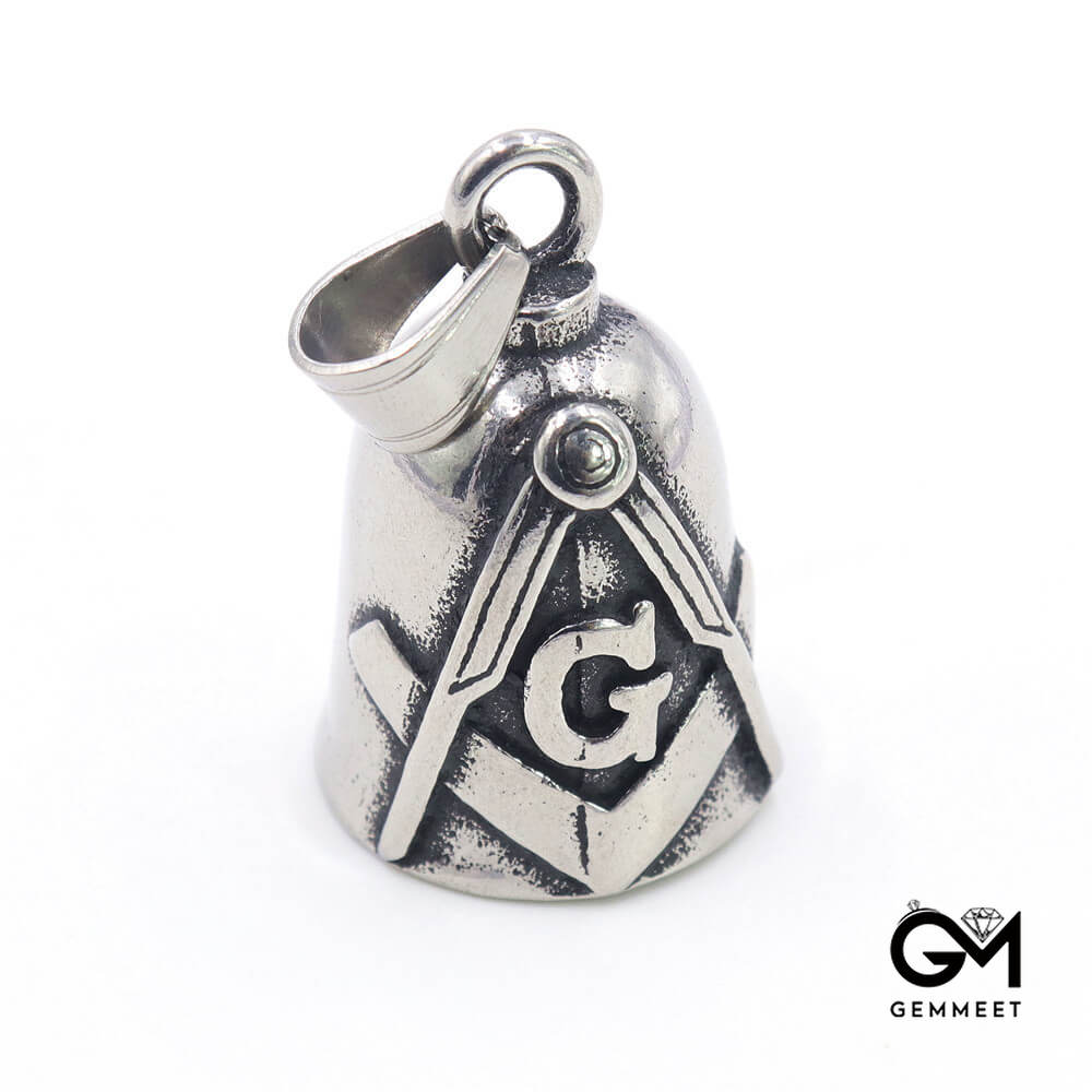 Mystery Masonic Bell Pendant Necklace