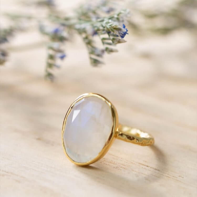 Intellectual Elegance Moonstone Ring