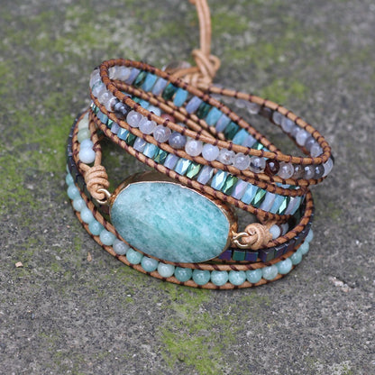 Bohemian Amazonite Beaded Bracelet