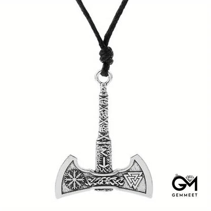 Vintage Tomahawk Slavic Pendant Necklace