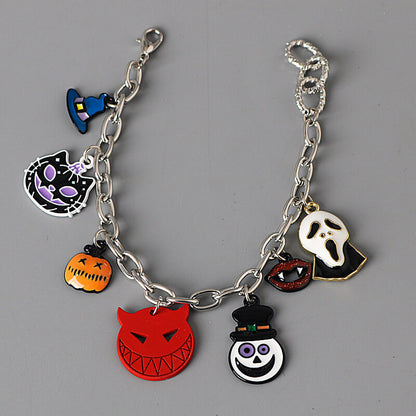 Halloween Pumpkin Head Spooky Clown Vampire Combination Bracelet