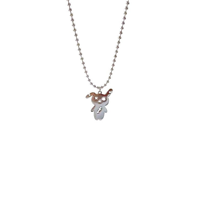 Titanium Steel Fasteners Rabbit Pendant Necklace