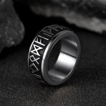 Release Stress 3D Viking Rune Turnable Ring