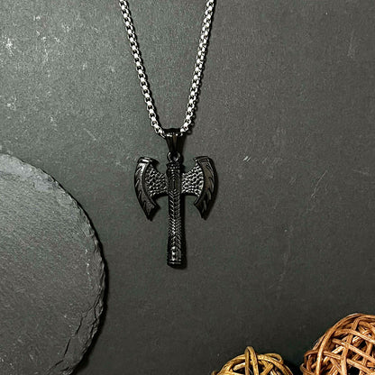 Double Axe Titanium Steel Pendant