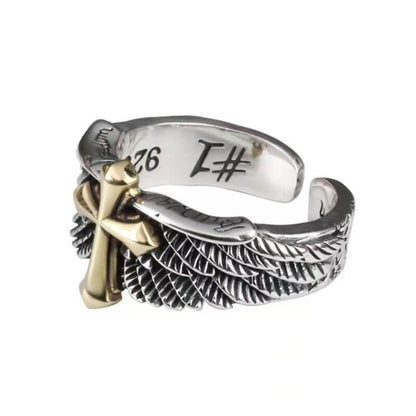 Cross & Wings Character Ring