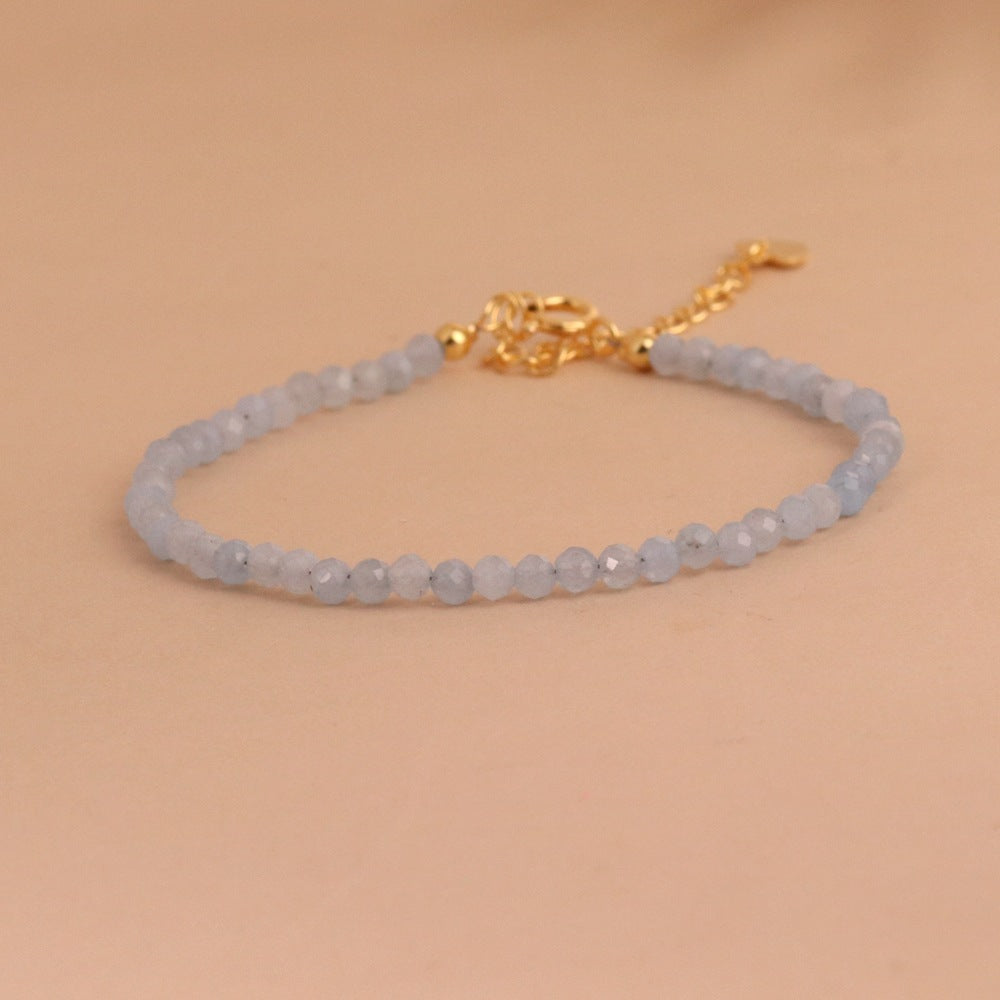 Aquamarine Crystal Simple Bracelet