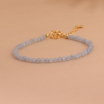 Aquamarine Crystal Simple Bracelet