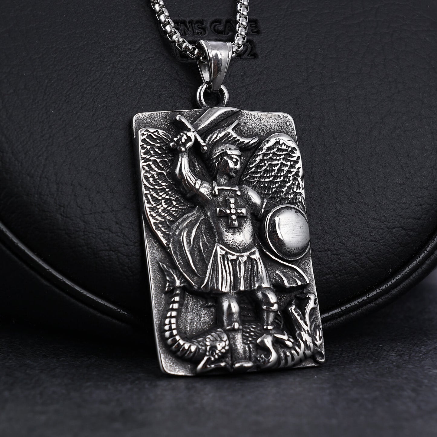 Angel Knight Dragon Slayer Stainless Steel Pendant