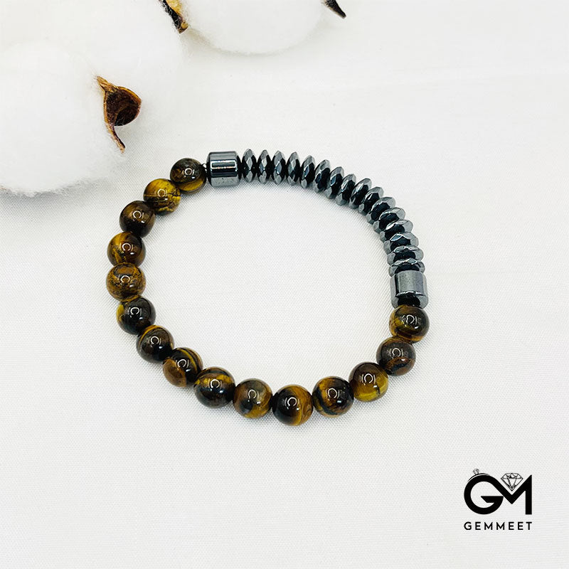 Tiger Eye Hematite Fashion Bracelet