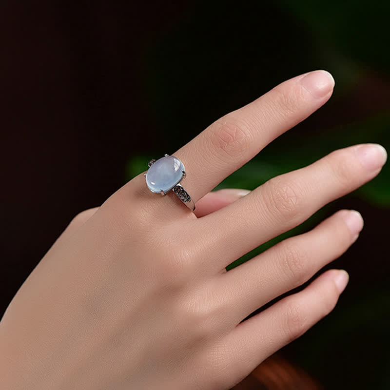 Natural Aquamarine Positive Ring