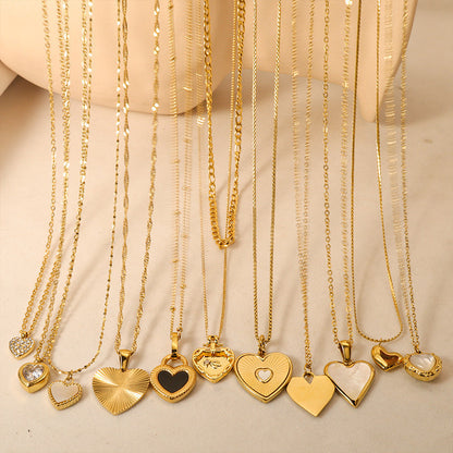 Golden Halo Heart Shape Pendant Necklace