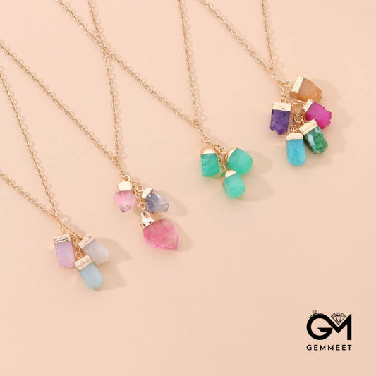 Colorful Crystal Pendant Necklace