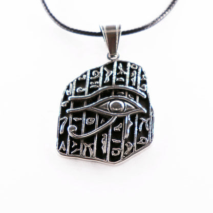 Ancient Egyptian Hieroglyphs Of The Eye Of Horus Titanium Steel Pendant Necklace