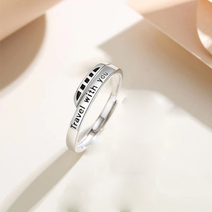 'Travel With You' Travel Platform Couple Ring