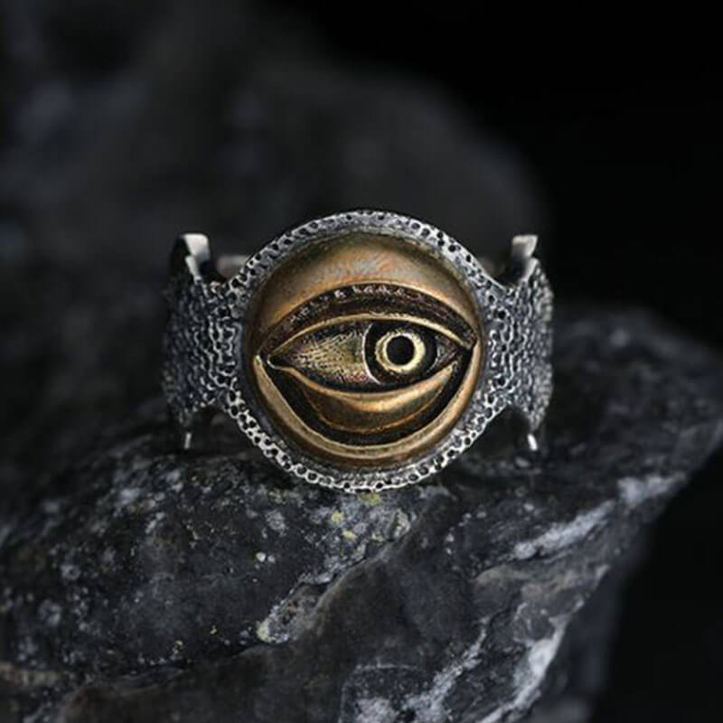 Retro Hip Hop Horus Eye of God Retro Eye of Devil Ring