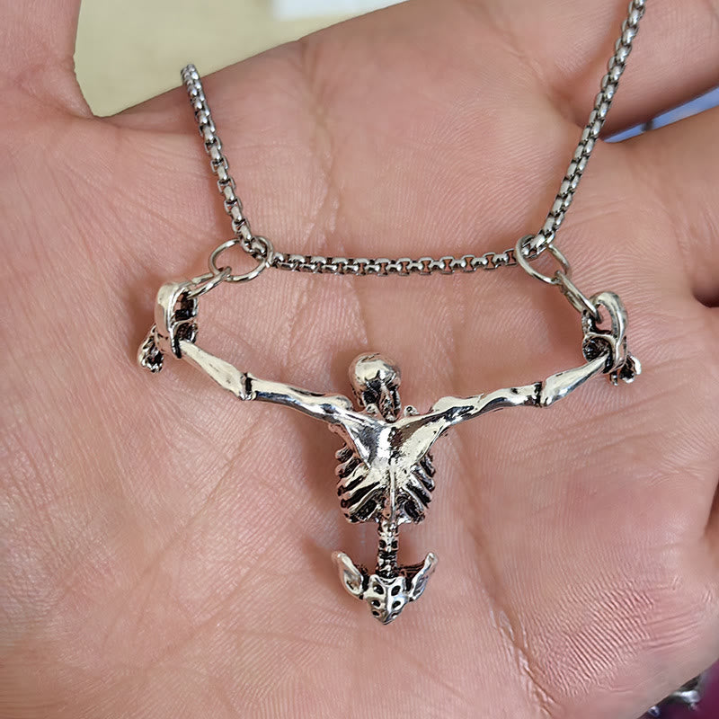 Shackled Skeleton Pendant Necklace