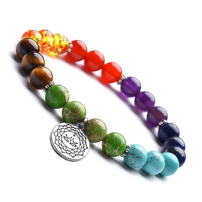 Chakra Lotus Yoga Healing Beaded Bracelet