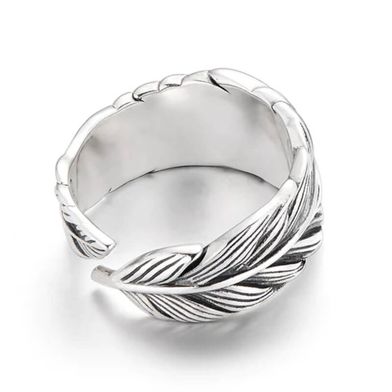 Vintage Men's Eye Of God High Street Feather Rings