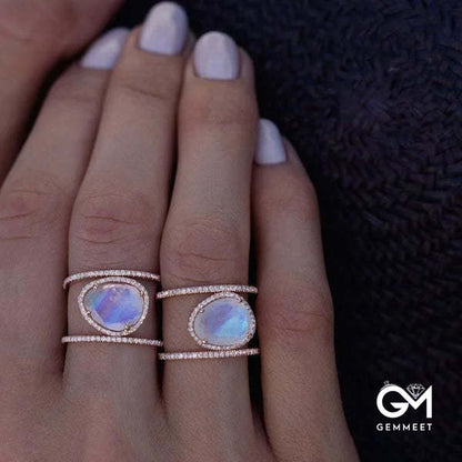 Irregular Moonstone Ring