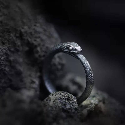 Punk Dark Ouroboros Pagan Ring