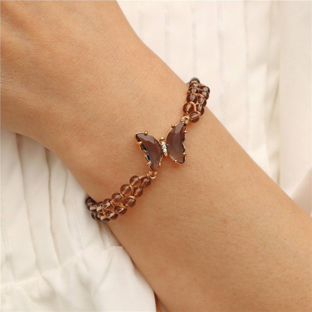 Butterfly Woven Crystal Bracelet