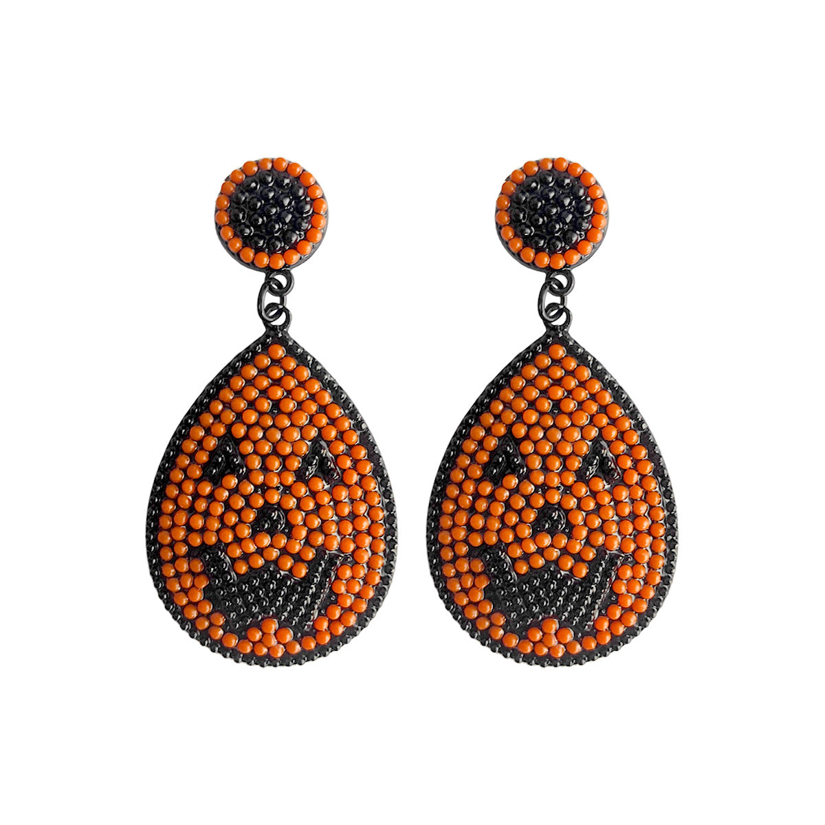 Halloween Creative Funny Little Devil Shape Bead Earrings