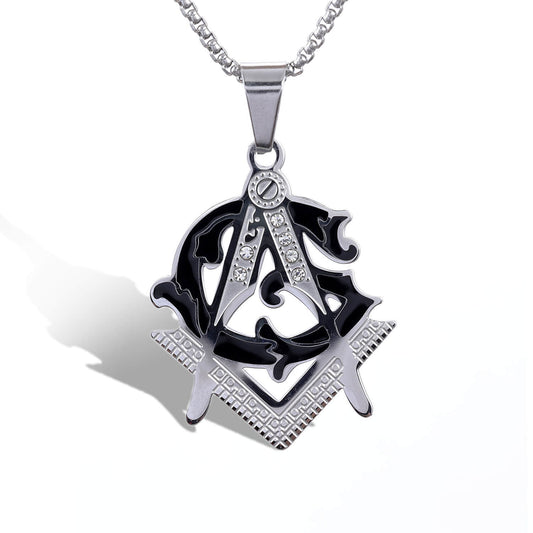 AG Masonic Drop Glue Stainless Steel Pendant