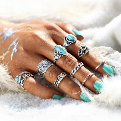 Turquoise Ring Set