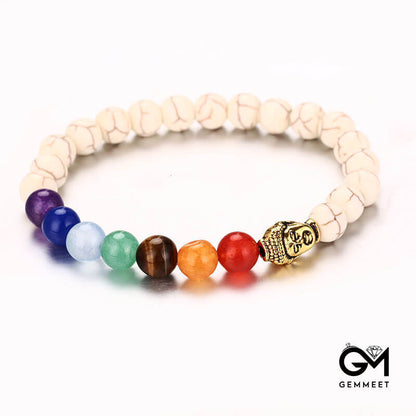 8mm Buddha Head Beads Colorful Bracelet