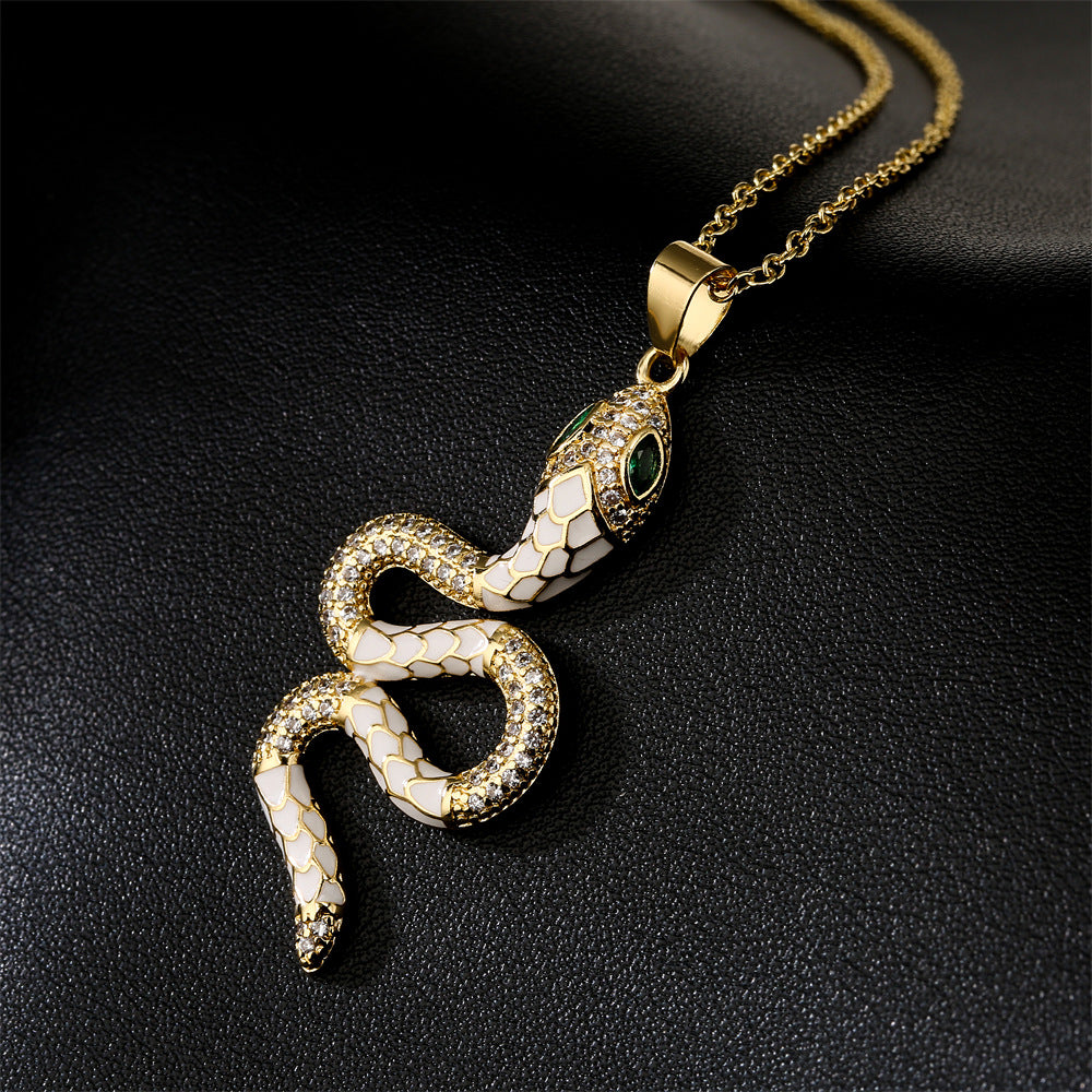 Colorful Snake Shape Chain Necklace