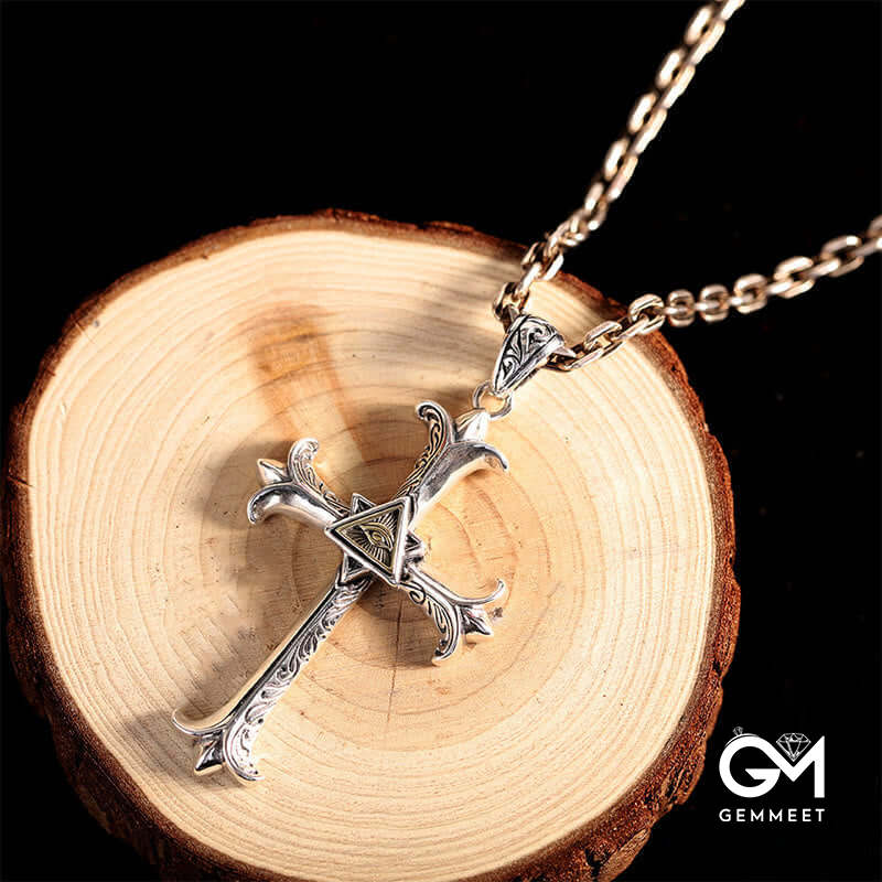 "Eye of God" Cross Necklace