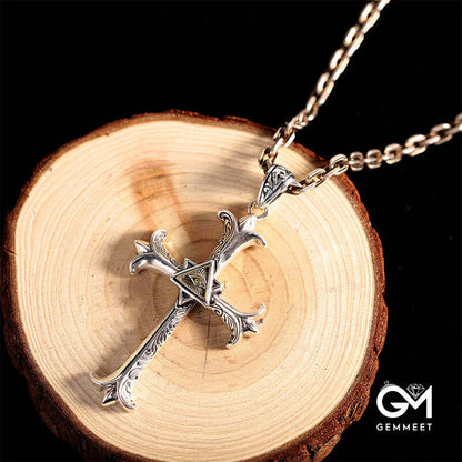 "Eye of God" Cross Necklace