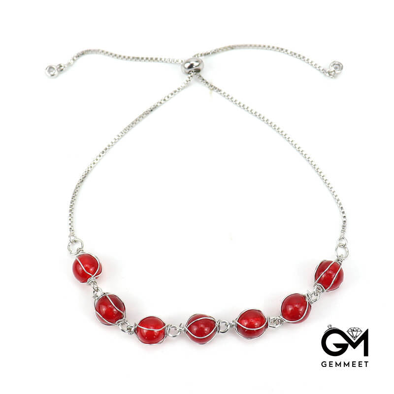 Crystal Bead Push-pull Adjustable Bracelet