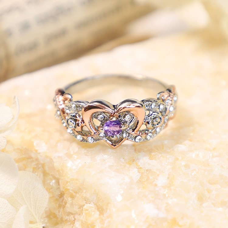 February Amethyst Birthstone Ring