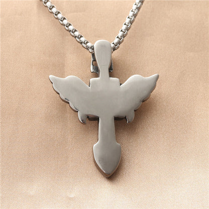 Skull Wings Cross Retro Trendy Men's Pendant