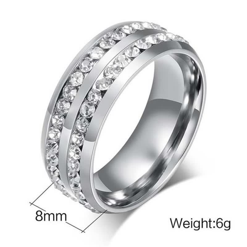 Luxurious Heart Zircon Couple Ring