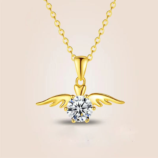 Angel Wings Fashion Zircon Pendant Necklace