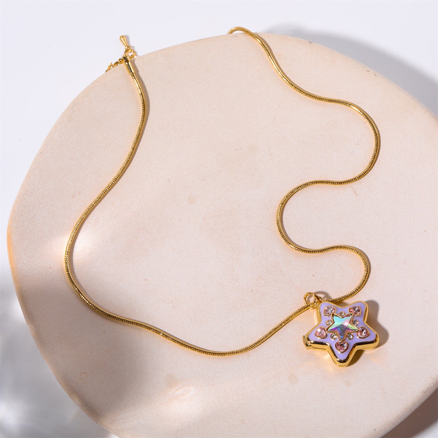 Cute Star Shape Heart Totem Pendant Necklace