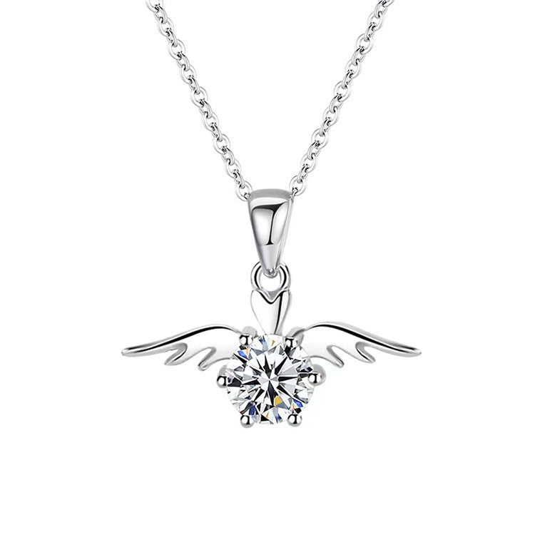 Angel Wings Fashion Zircon Pendant Necklace