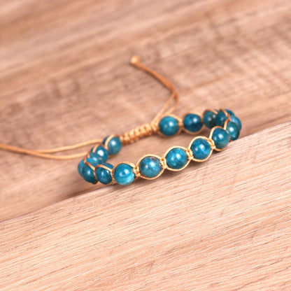 Blue Marble Woven Bracelet