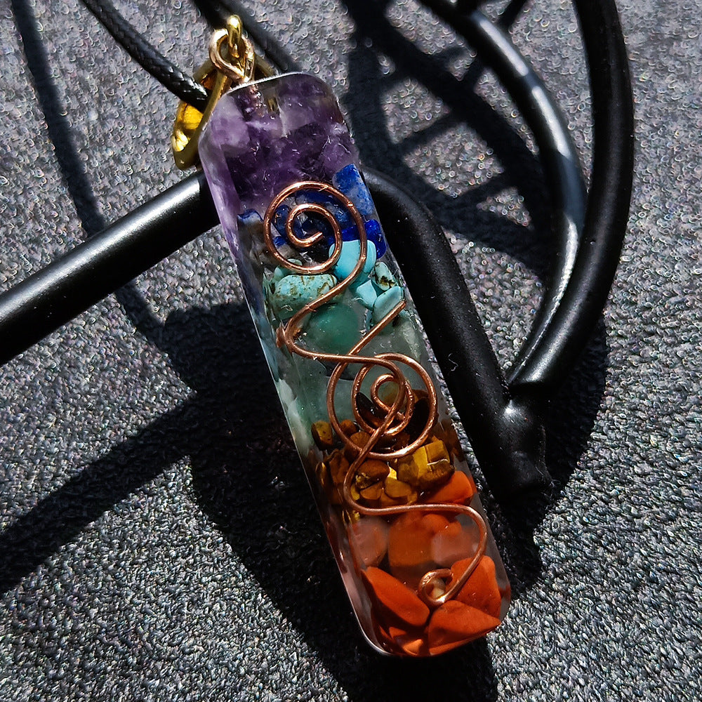 Orgone Chakra Natural Stone Pendant Necklace