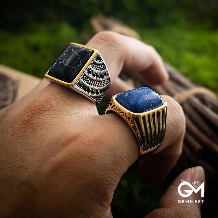 "Triumph Return"-Turkish Warrior Gemstone Ring