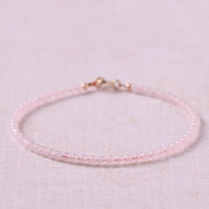 Summer Peach - Pink Crystal Gemstone Bracelet