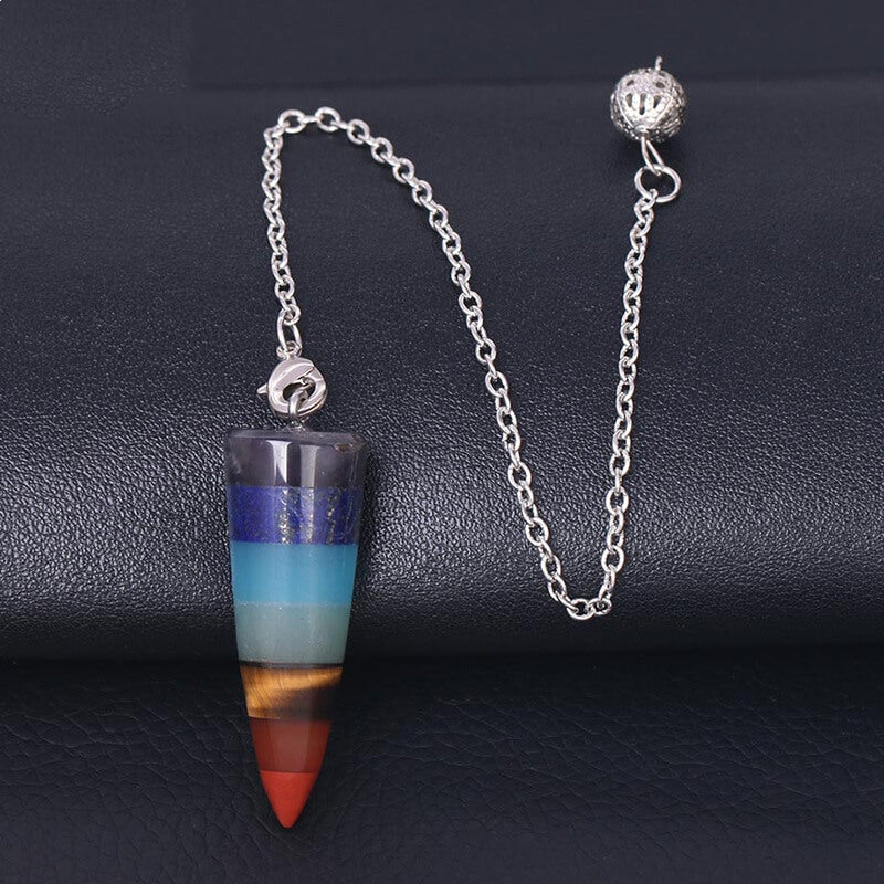 Rainbow Crystal Stone Sling Pendant