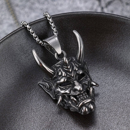 Ghost Head Fangs Mask Stainless Steel Pendant