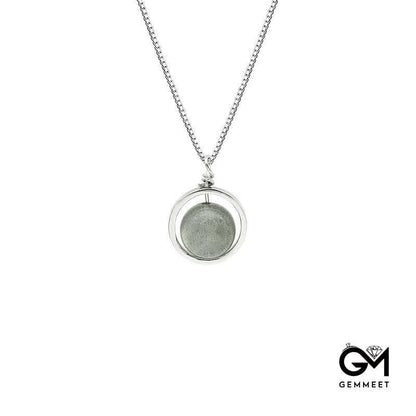 S925 Moonstone Love Planet Pendant