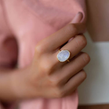 Intellectual Elegance Moonstone Ring